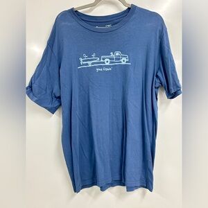 0248 Gone Fishin’ Graphic T-Shirt Blue Vintage Style Fishing Tee Casual Outdoor